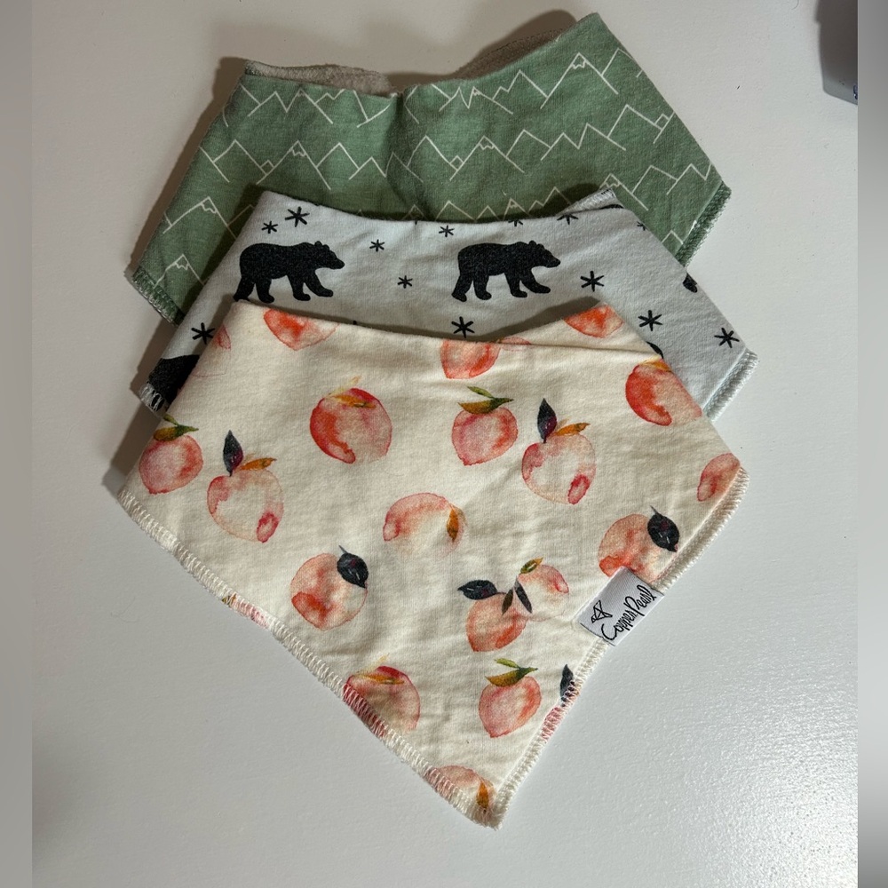 Copper Pearl bibs set of 3 baby